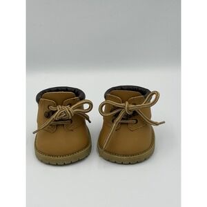 Build-A-Bear Workshop Brown Work Boots Teddy Bear Shoes Paw Print Soles
